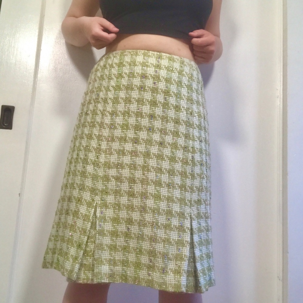 Green Midi Pencil Skirt